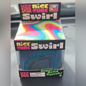 Nee Doh Swirl Super Solid Squish Cube
